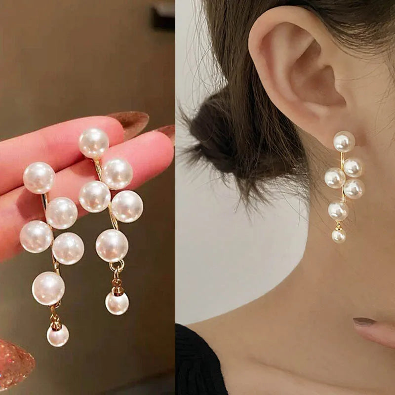 Radiant Pearl Imitation Earrings - CallaLilyStore